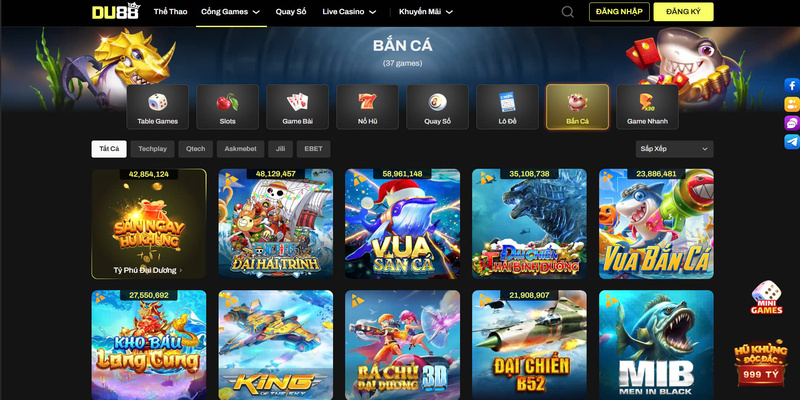 Tổng hợp đối tác phát triển game bắn cá tại DU88